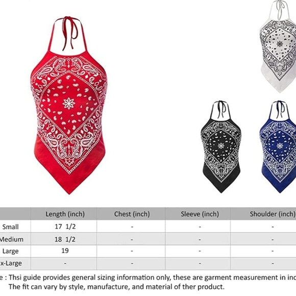 Paisley red halter top NWOT - Picture 3 of 4